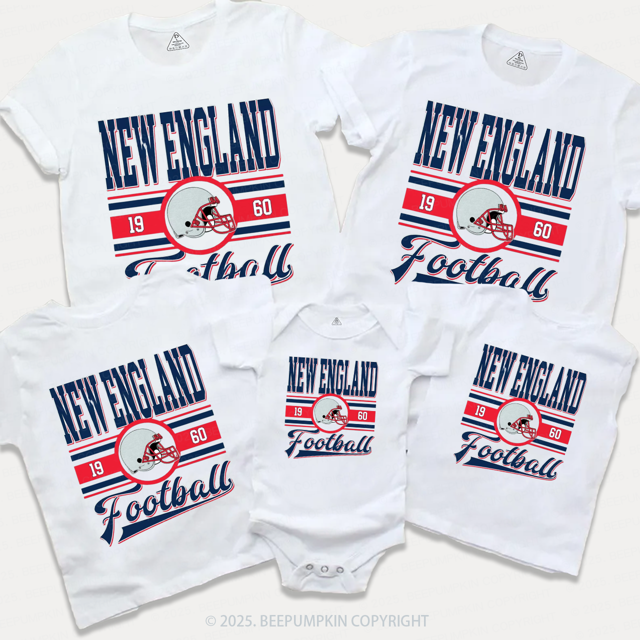 Vintage Football Fan Family Matching Tees Beepumpkin 2