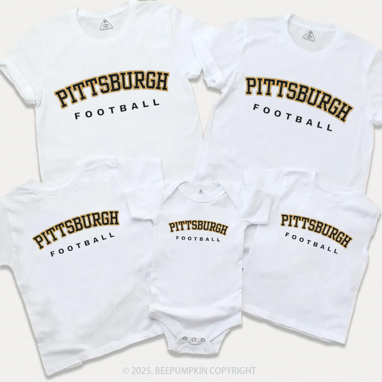 Football Game Day Family Matching Tees Beepumpkin