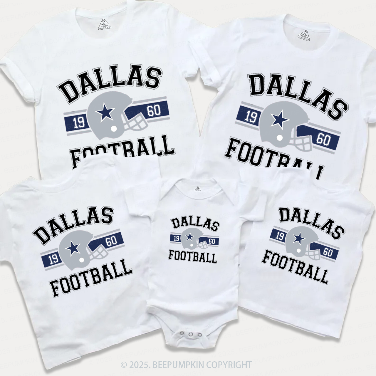 Vintage Sunday Football Family Matching Tees Beepumpkin