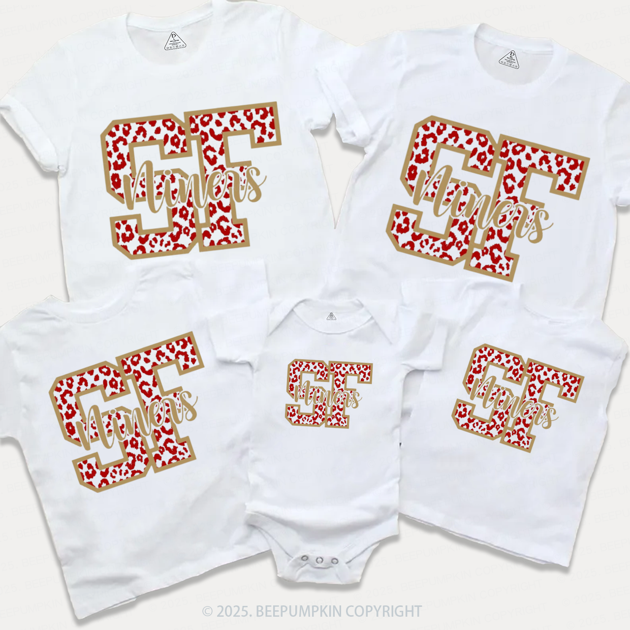 49ers Football Fan Family Matching Tees Beepumpkin