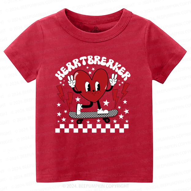 HeartBreaker Skateboard Valentine's Day-Toddler Tees