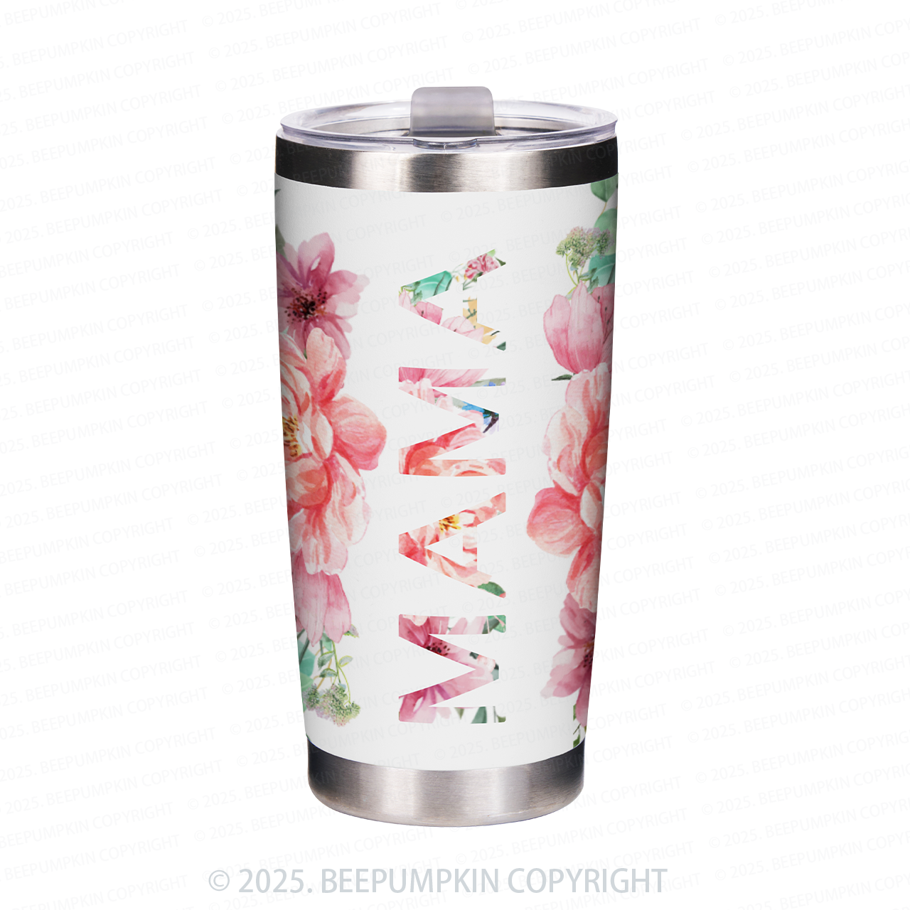 Alphabet Flowers Mom Tumbler