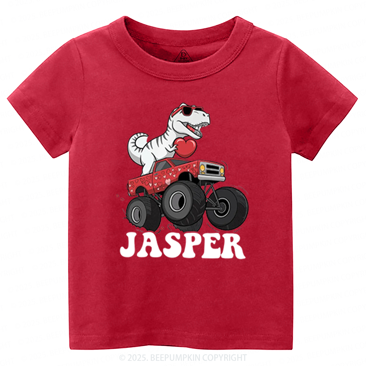 Dinosaur Valentines Toddler&Kids Tees Beepumpkin