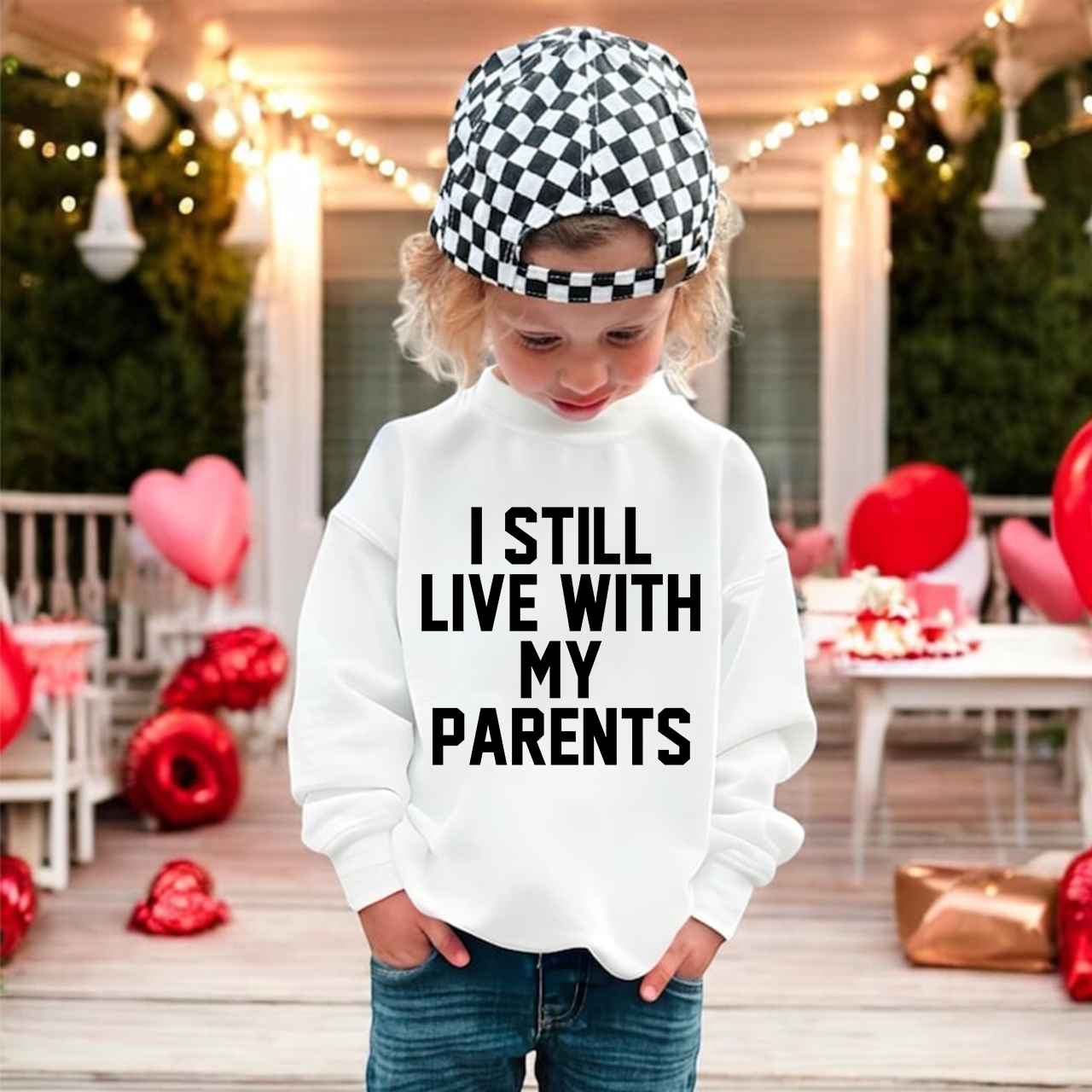 I Still Live With My Parents Kids Sweatshirt