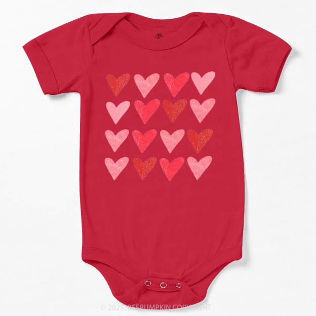 Heart Valentine's Day Bodysuit Beepumpkin