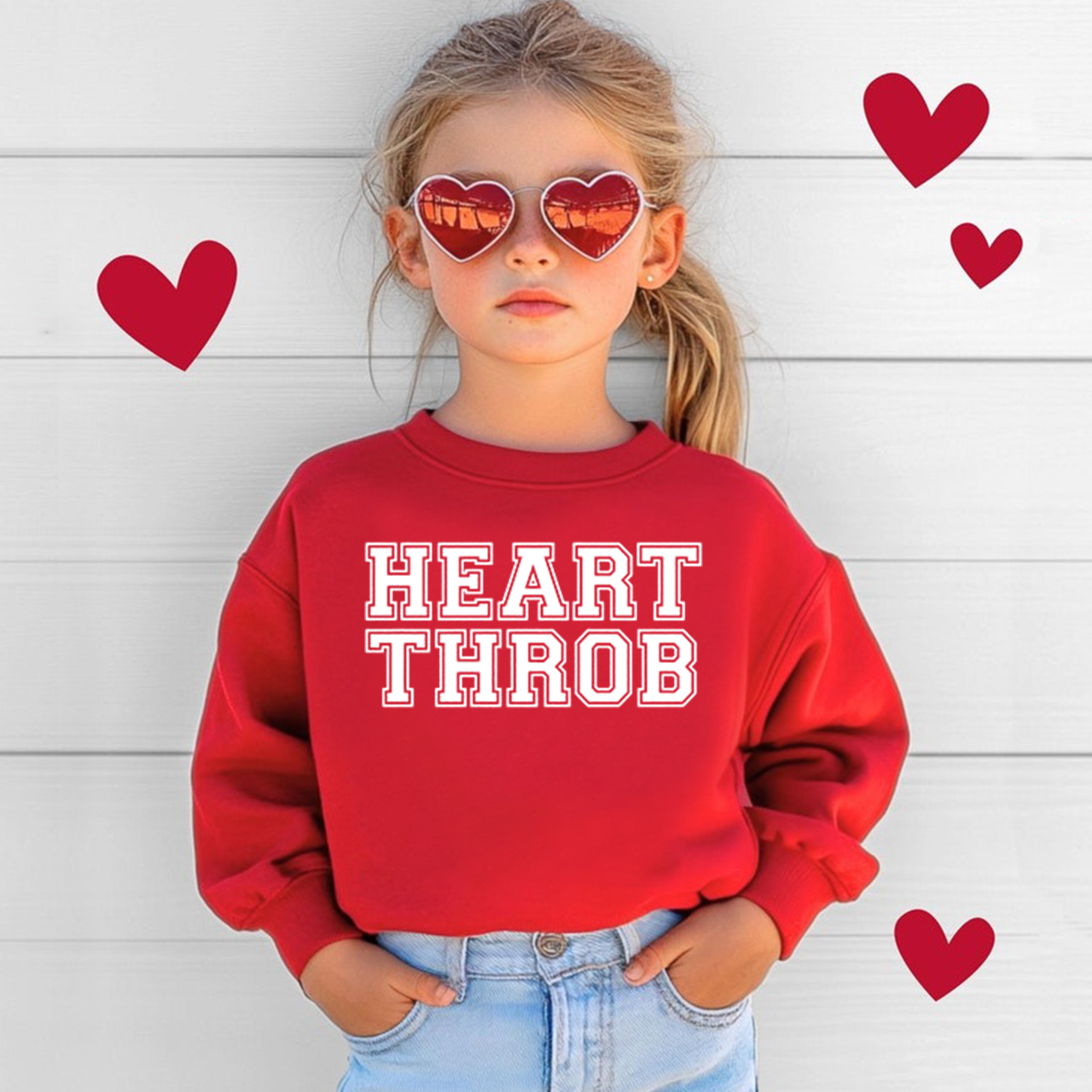 Heart Throb Valentine's Day Kid's Sweatshirt 2