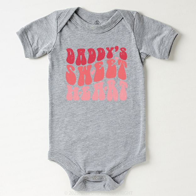 Daddy's Sweet Heart Valentine's Day Bodysuit Beepumpkin