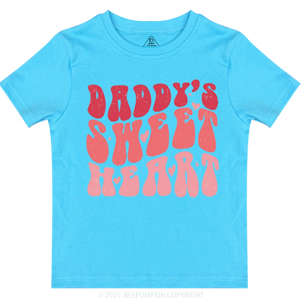 Daddy's Sweet Heart Valentine's Day Toddler&Kid's Tees Beepumpkin