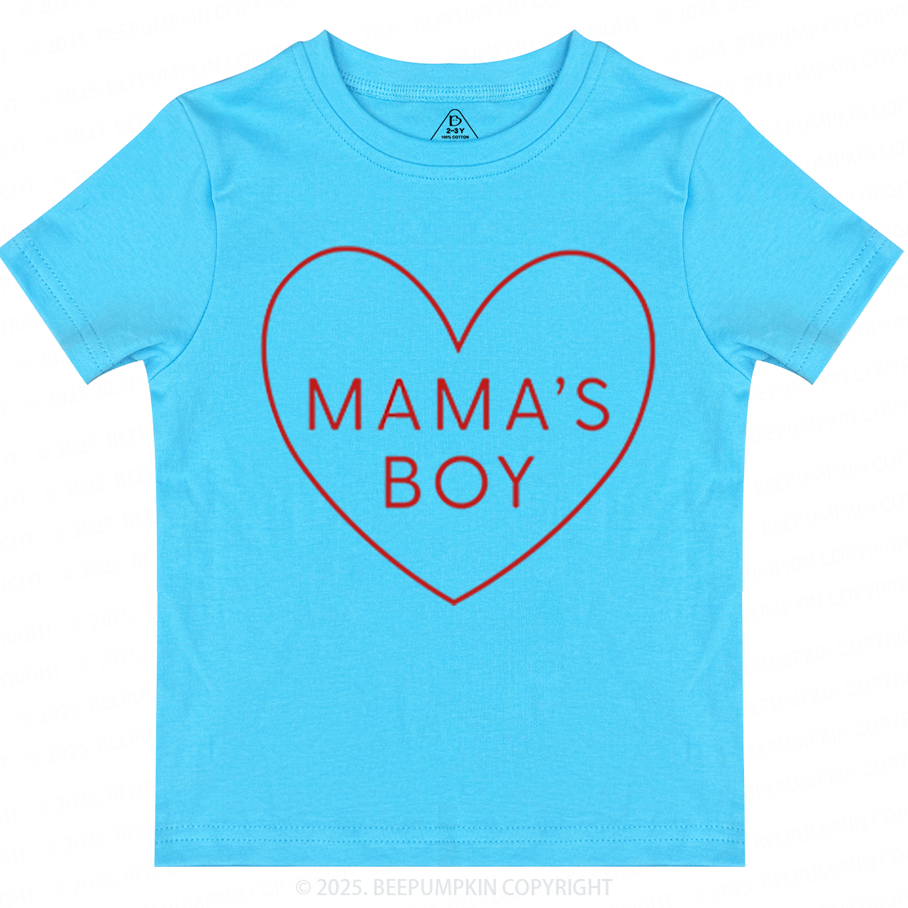Mama's Boy Valentine's Day Toddler&Kid's Tees Beepumpkin