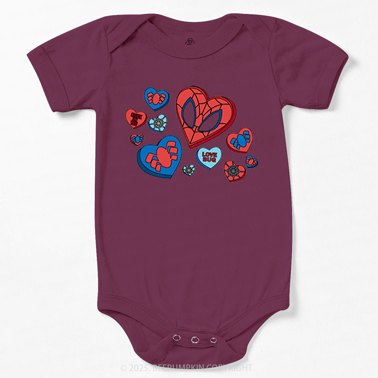 Superhero Valentine's Day Bodysuit Beepumpkin