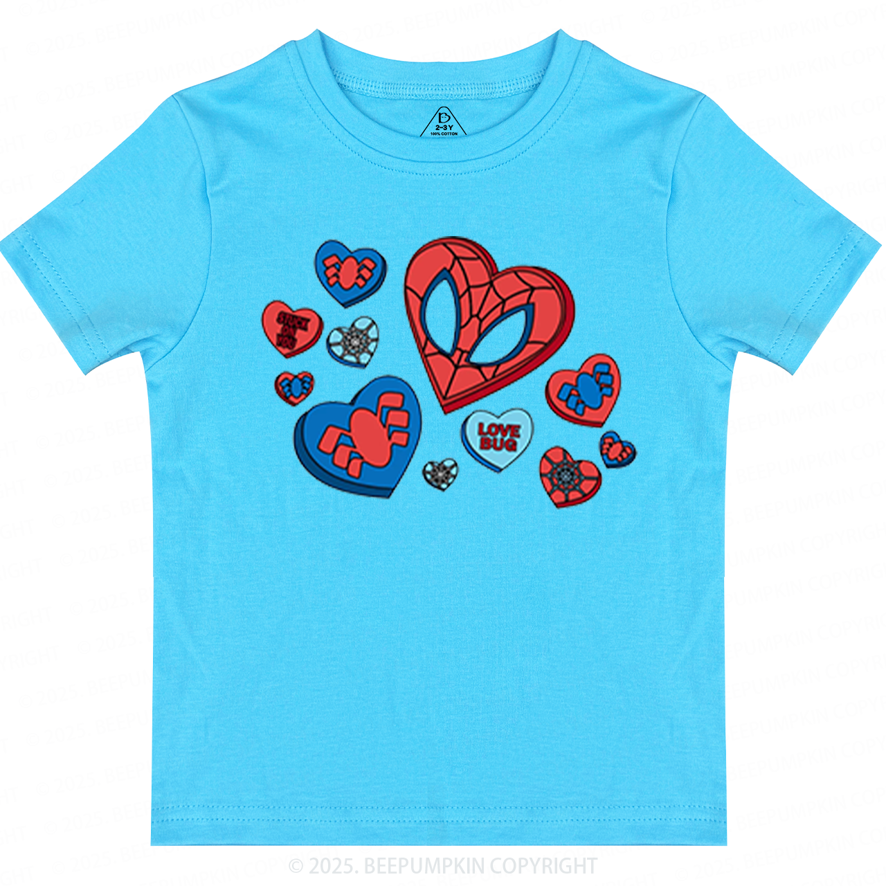 Superhero Valentine's Day Toddler&Kid's Tees Beepumpkin