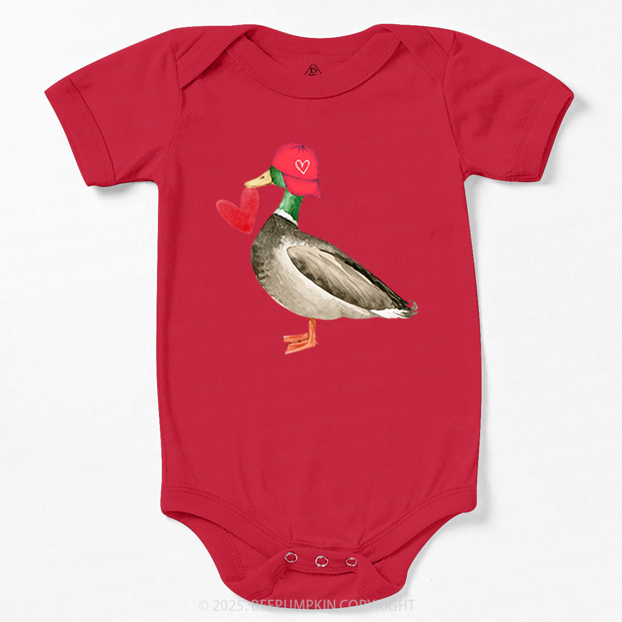 Love Duck Valentine's Day Bodysuit Beepumpkin