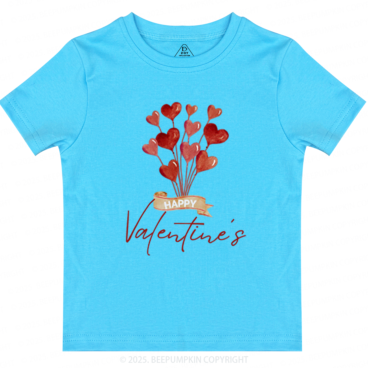 Red Hearts Valentine's Day Toddler&Kid's Tees Beepumpkin