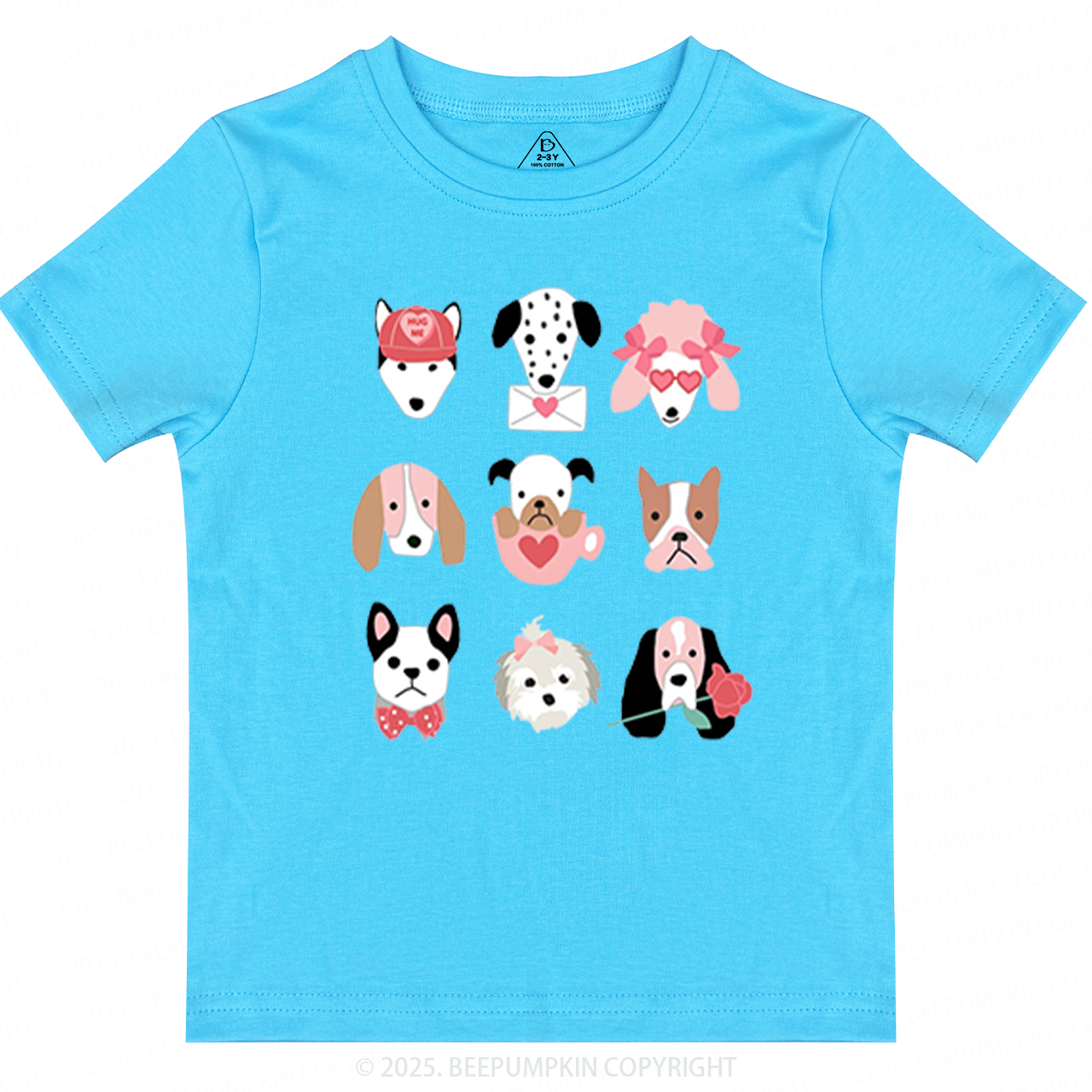Dog Family Valentine's Day Toddler&Kid's Tees Beepumpkin