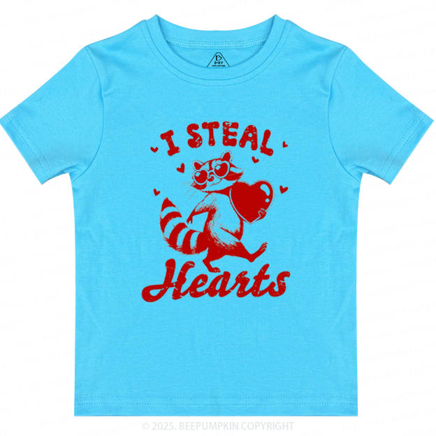I Steal Hearts Valentine's Day Toddler&Kid's Tees Beepumpkin