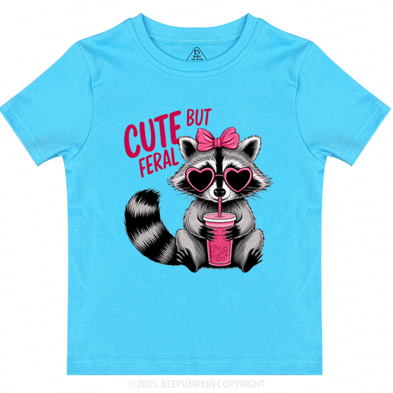 Cute But Feral Valentine's Day Toddler&Kid's Tees Beepumpkin