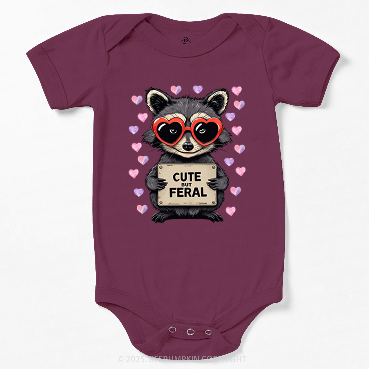 Cute But Feral Valentine's Day Bodysuit Beepumpkin 2