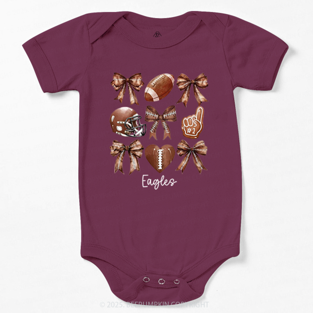 Personalized Kids Name Football Bodysuit Beepumpkin