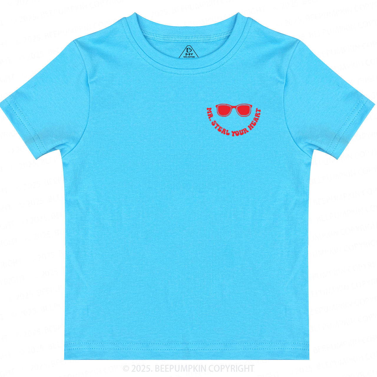 Mr Steal Your Heart Valentine's Day Toddler&Kid's Tees Beepumpkin