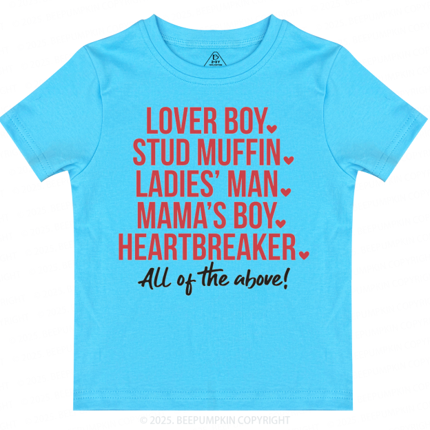 Boys Valentine's Day Toddler&Kid's Tees Beepumpkin