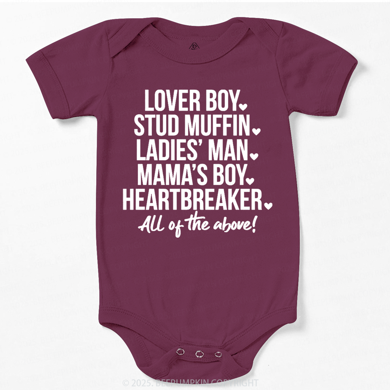 Boys Valentine's Day Bodysuit Beepumpkin