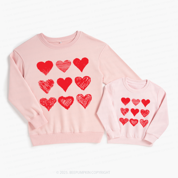 Various Kinds Of Love Valentine's Day Family Matching Sweatshirts