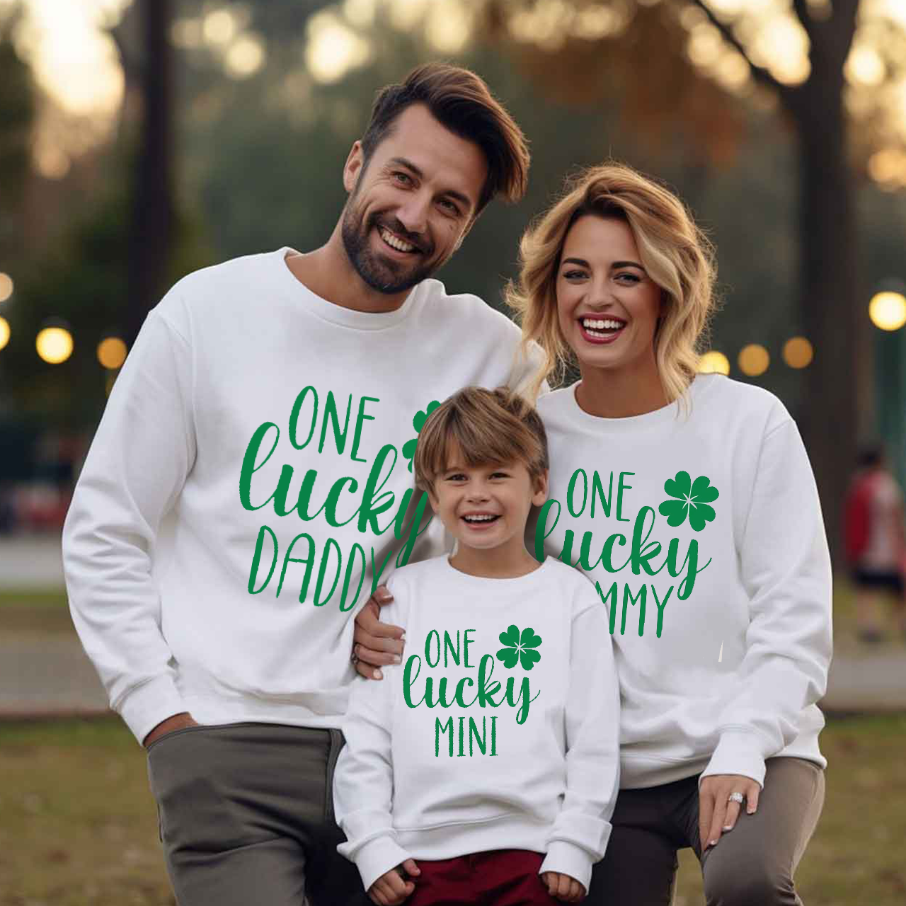 Personalized One Lucky St.Patricks Day Family Matching Sweatshirt2