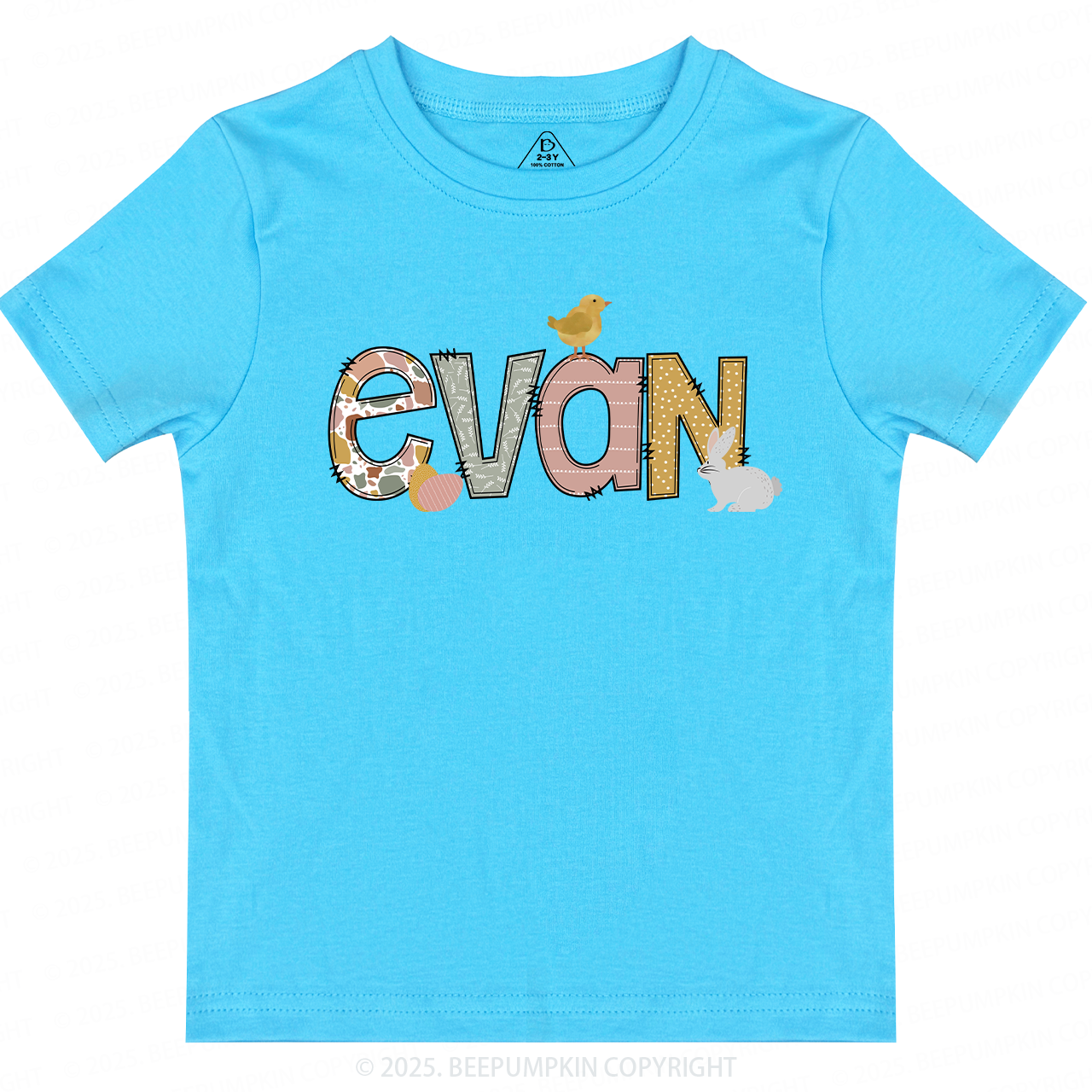 Personalized Name Easter Toddler&Kid's Tees Beepumpkin