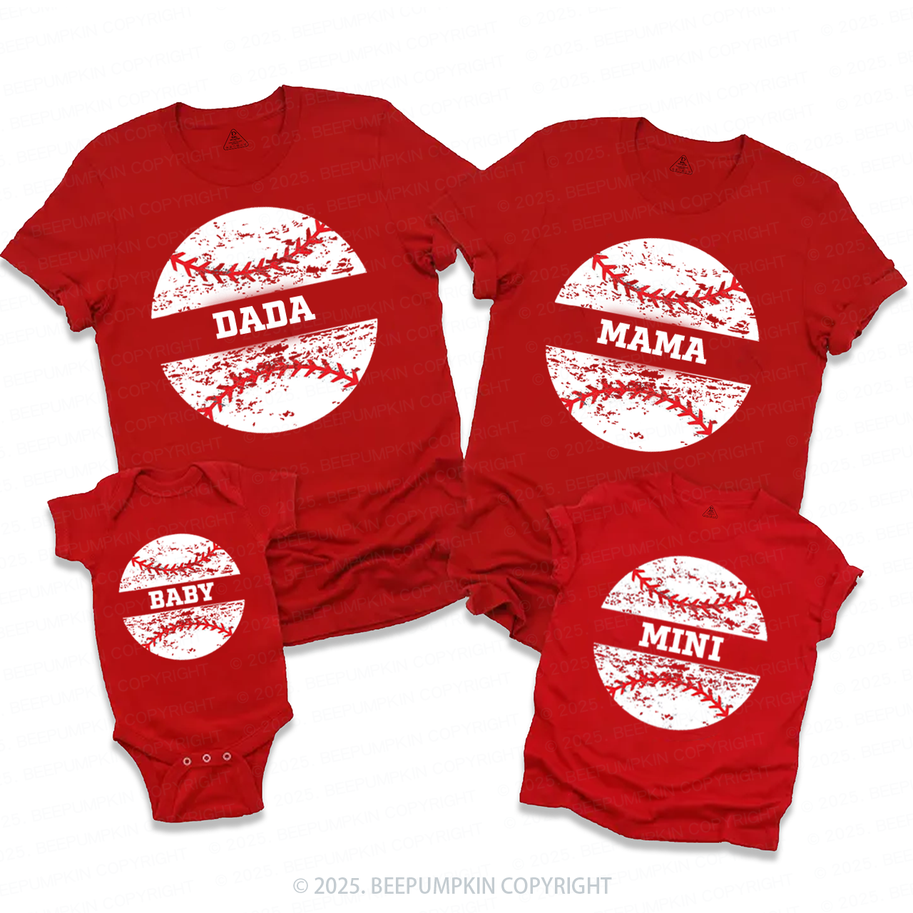 Personalized Baseball Family Name Matching Tees Beepumpkin
