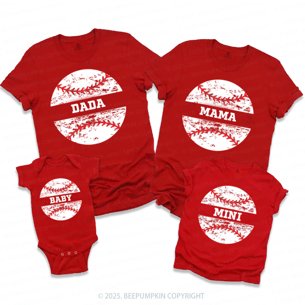Personalized Baseball Family Name Matching Tees Beepumpkin