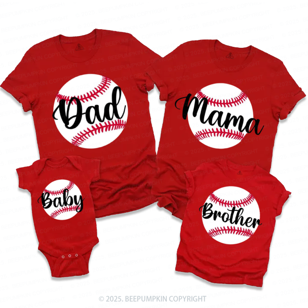 Personalized Baseball Family Matching Tees Beepumpkin