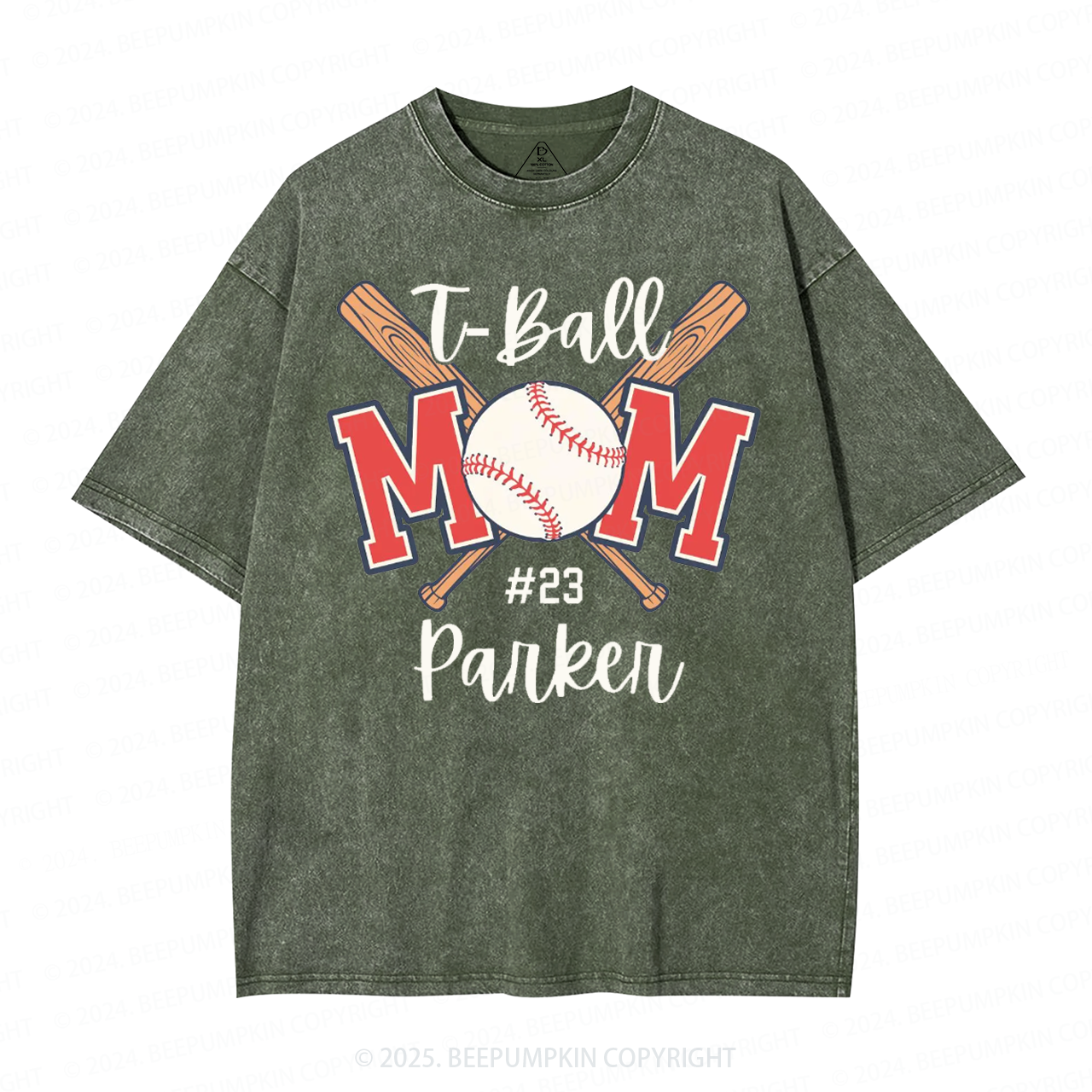 T-Ball Mom Washed T-Shirts