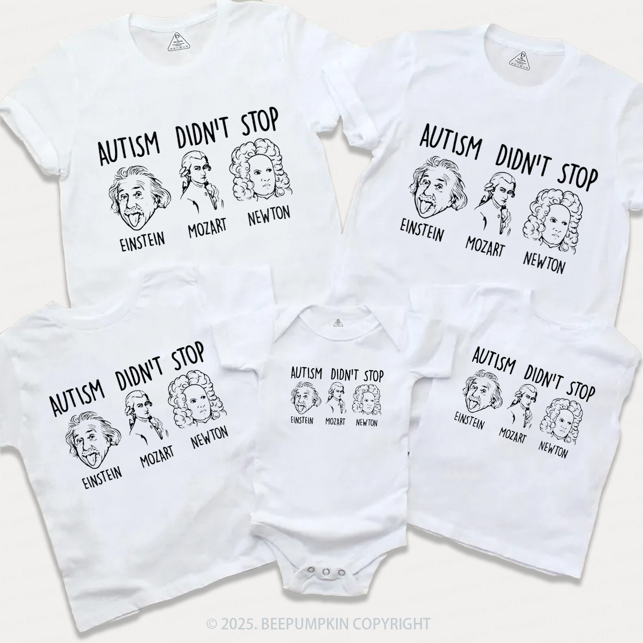 Autism Didn't Stop Family Matching Tees Beepumpkin