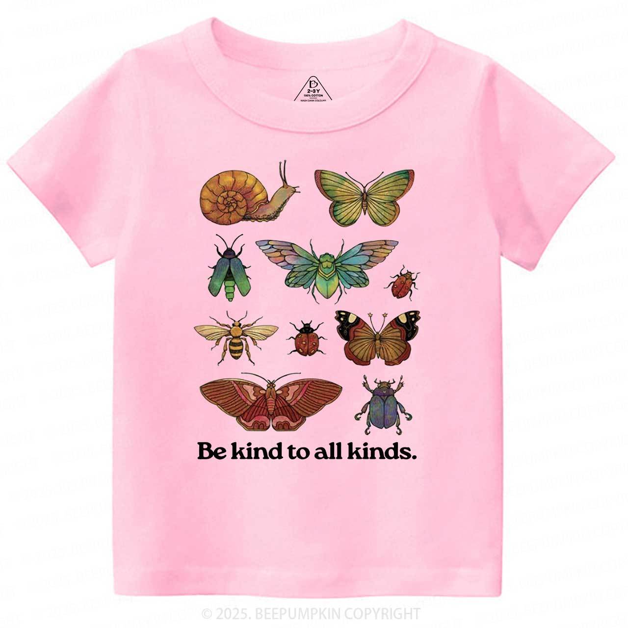 Be Kind To All Kinds Toddler&Kid's Tees Beepumpkin