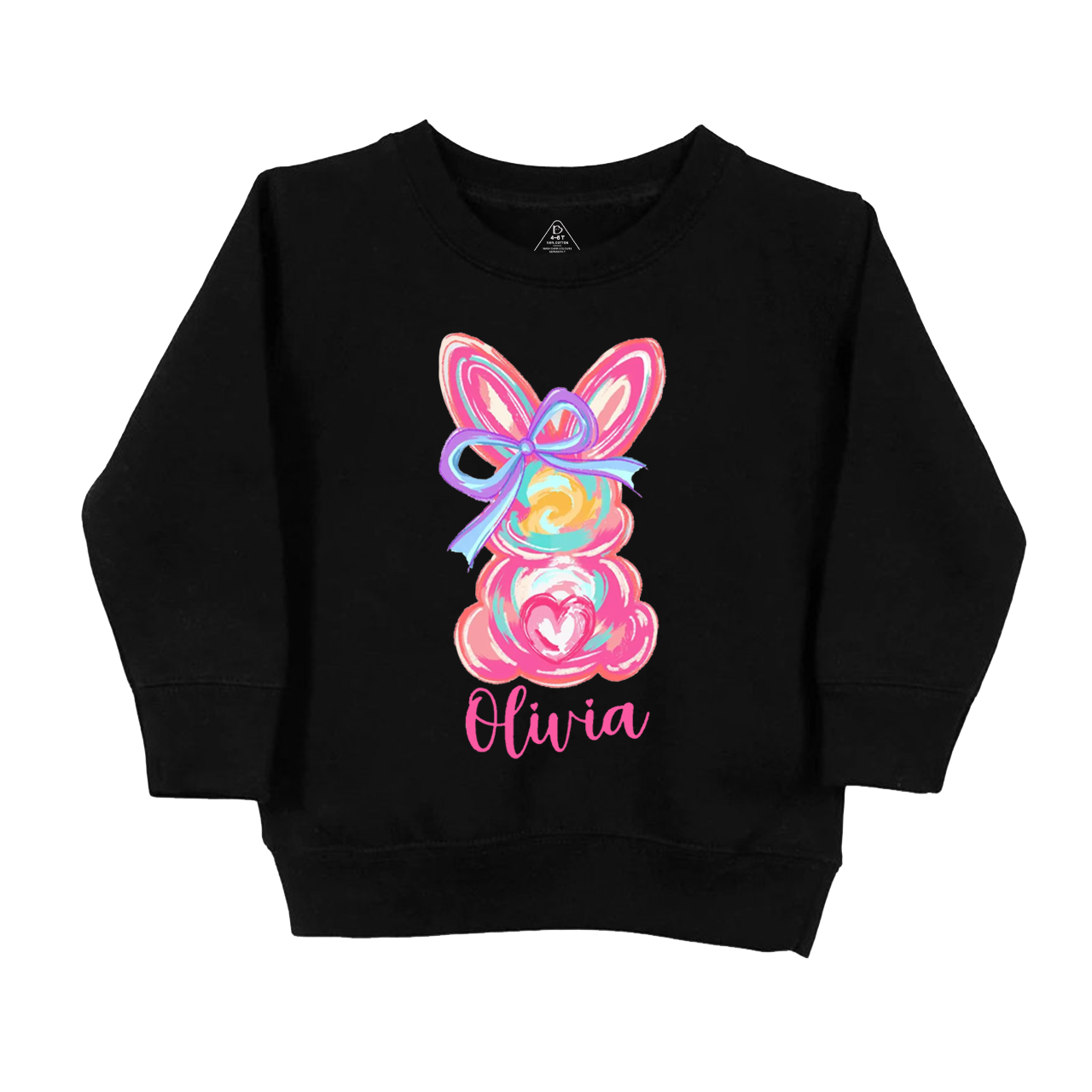 Personalized Girl Name Easter Bunny Kid's Sweatshirt