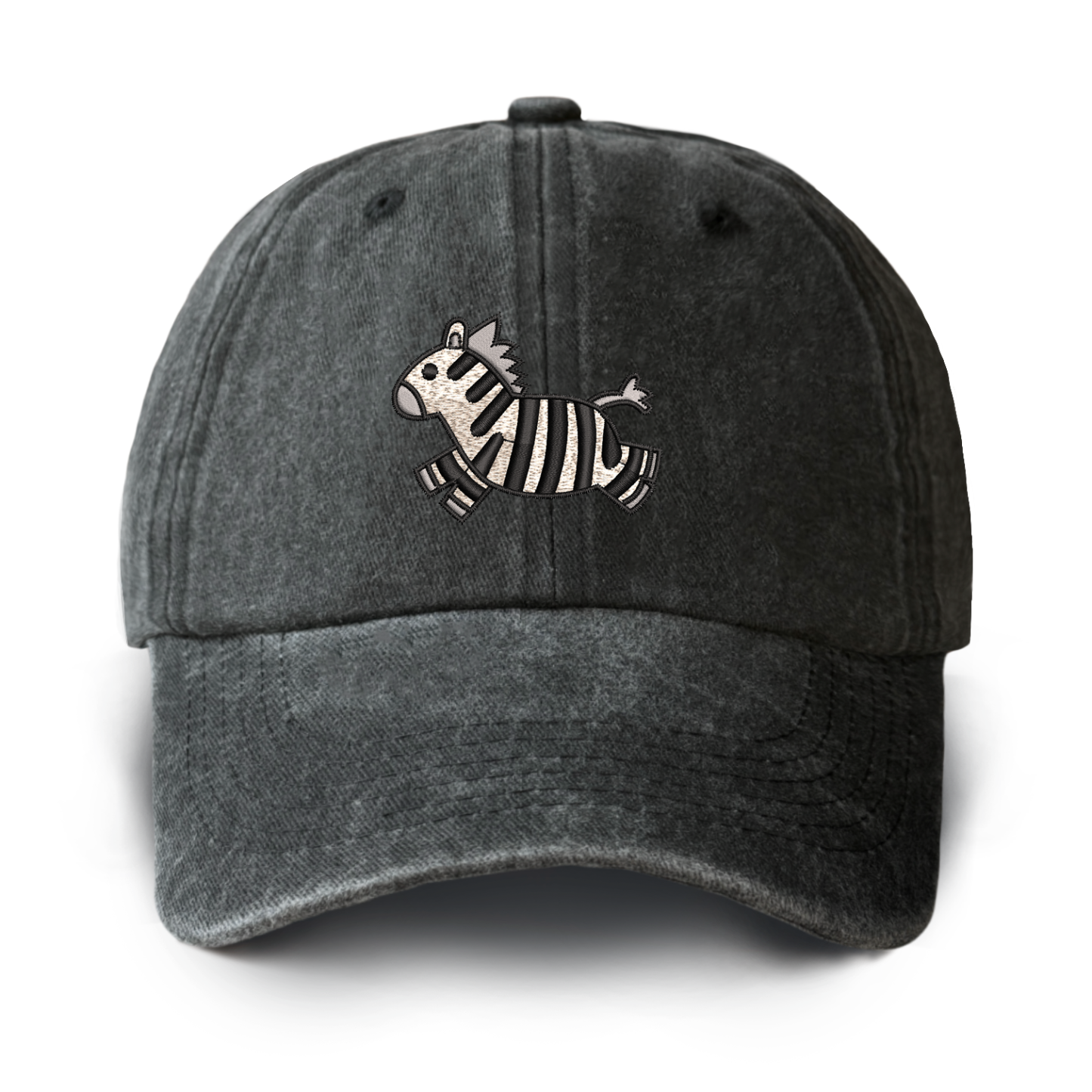 Running Zebra Washed Baseball Cap For Kids