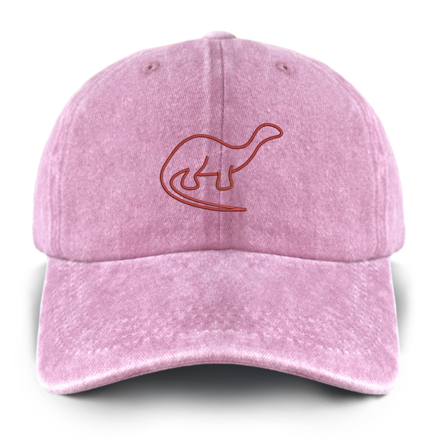 Personalized 17 Types Of Dinosaurs Washed Baseball Cap For Kids