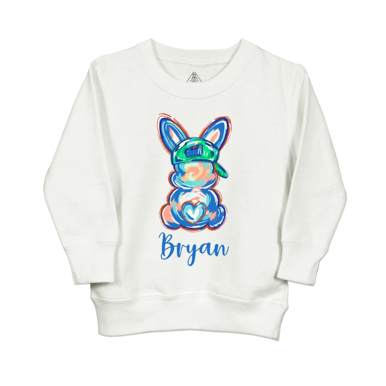 Personalized Boy Name Easter Bunny Kid's Sweatshirt
