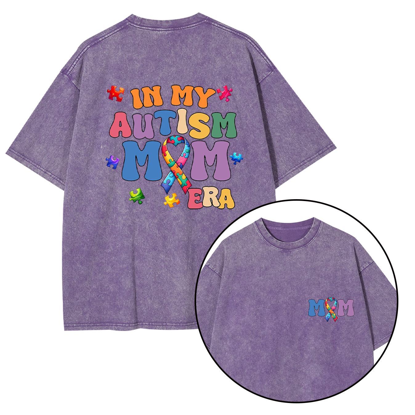 In My Autism Mom Era Washed T-Shirts