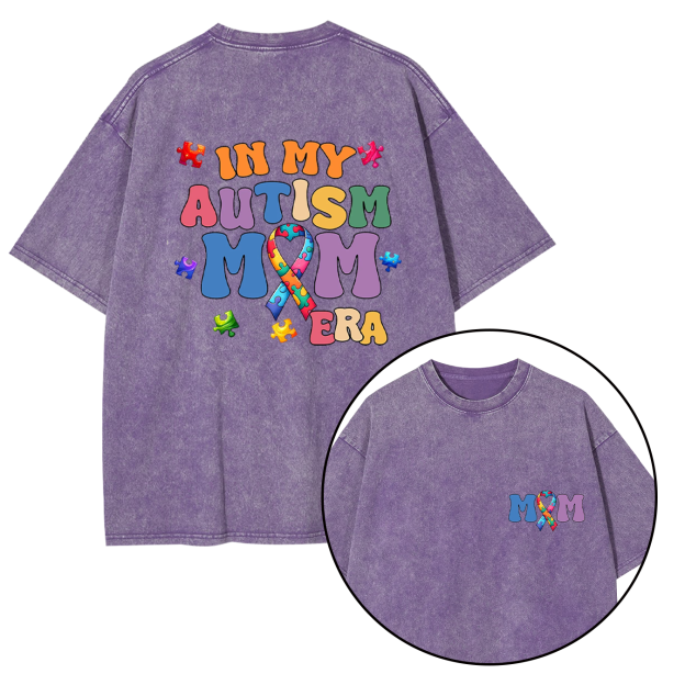 In My Autism Mom Era Washed T-Shirts
