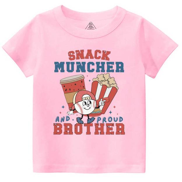 Personalized Snack Muncher Baseball Toddler&Kid's Tees Beepumpkin