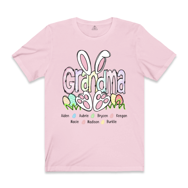 Personalized Easter Mimi With Grandkids Bunny Grandma Easter T-Shirt 
