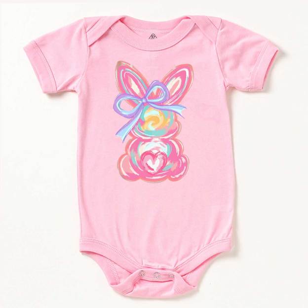 Brushstroke Bunny Easter Bodysuit Beepumpkin