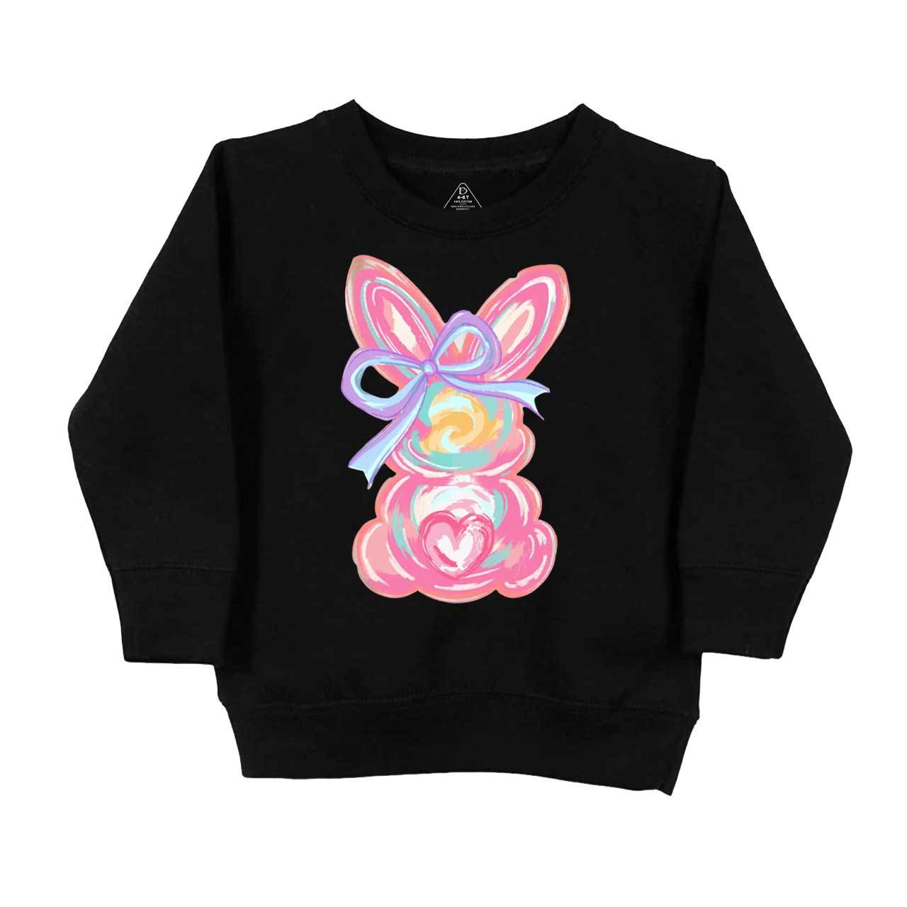Brushstroke Bunny Easter Told Kid's Sweatshirt