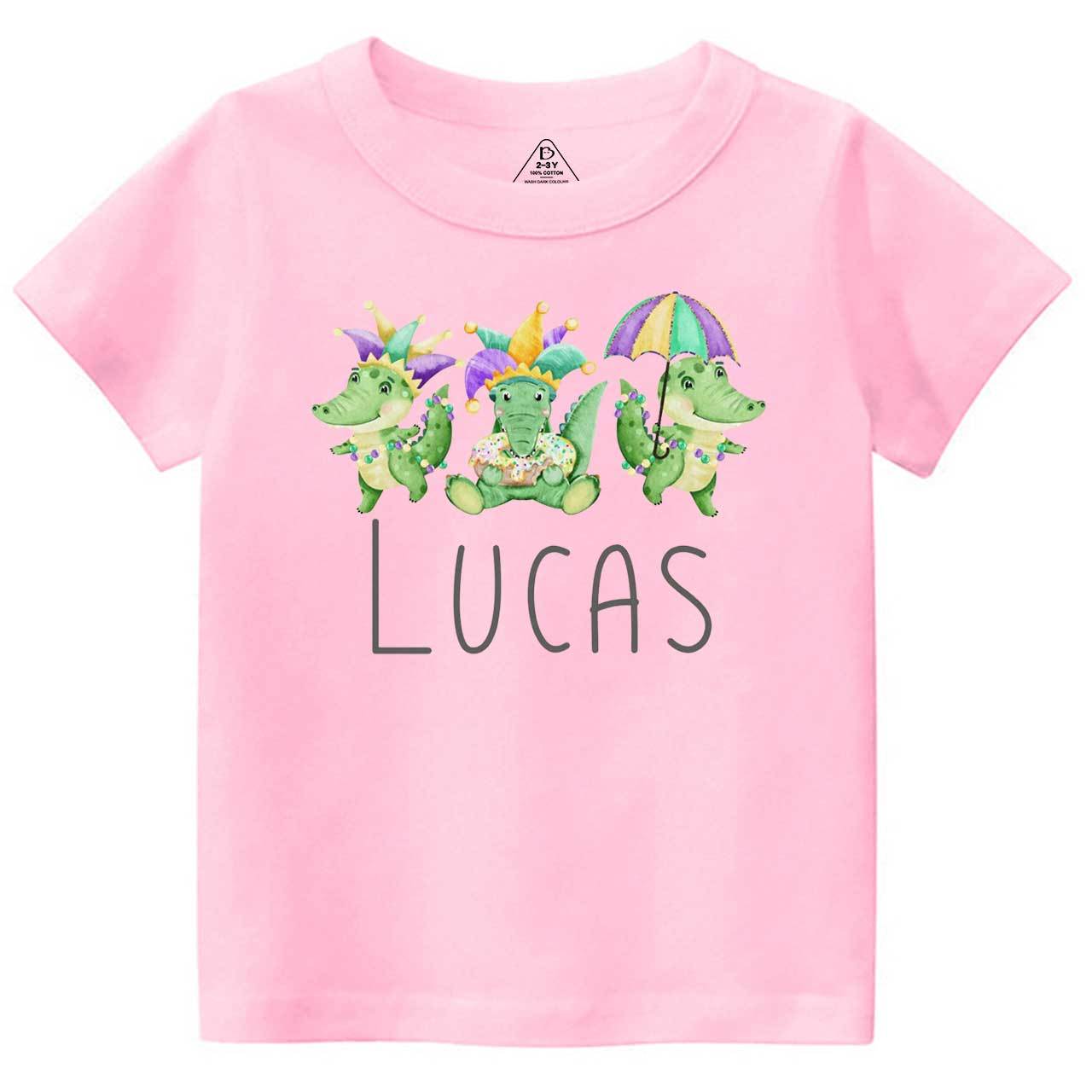 Personalized Mardi Gras Alligators Toddler&Kid's Tees Beepumpkin