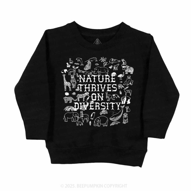 Nature Thrives On Divesity Kid's Sweatshirt