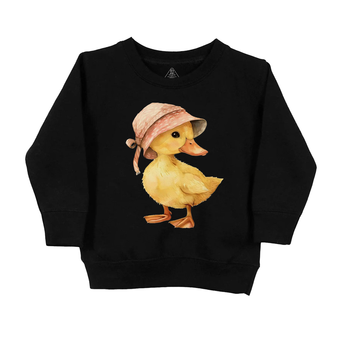 Baby Duck Pink Hat Kid's Sweatshirt