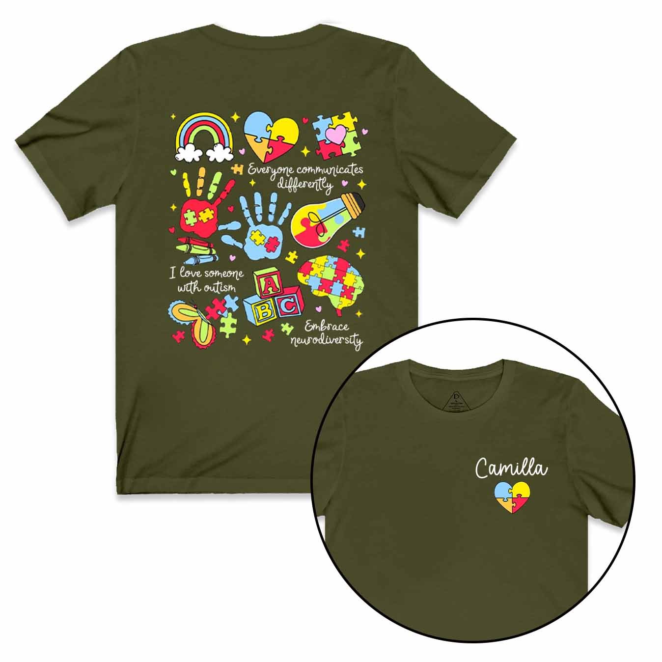 Personalized Autism Mama T-Shirts