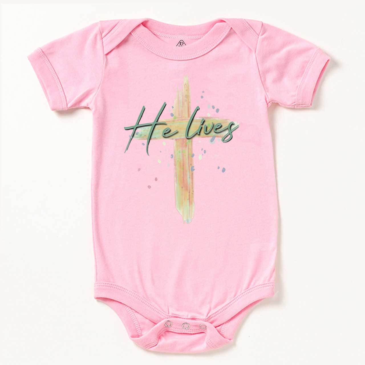 He Lives Natural Bodysuit Beepumpkin