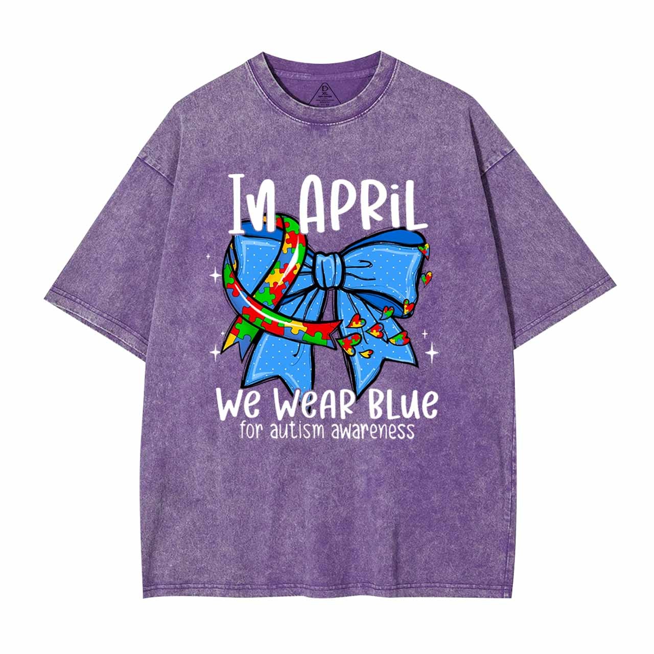 In April We Wear Blue Mama Washed T-Shirts